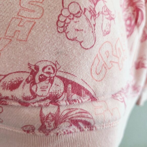 Disney Marvel Women's Pink Fleece Pullover Hoodie Sweatshirt Sz Medium Superhero - Picture 9 of 11